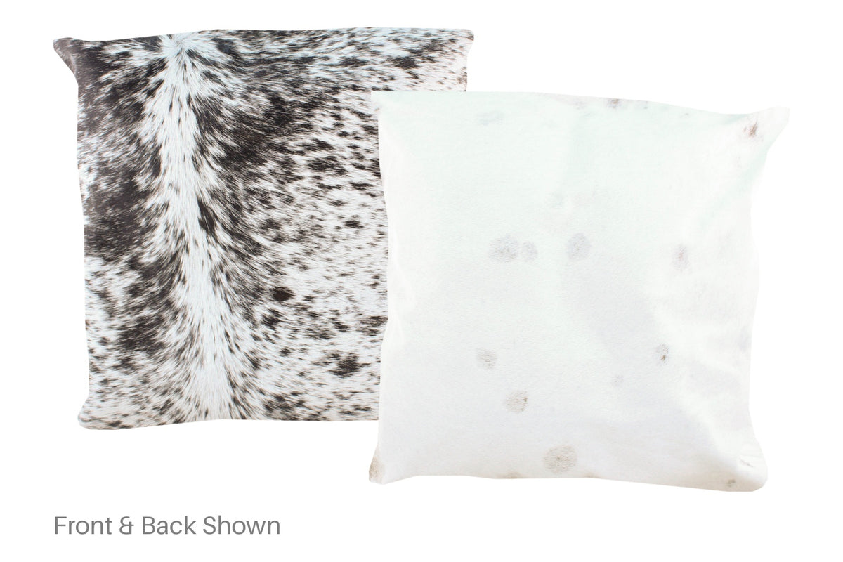 Salt and Pepper Black Cowhide Pillow #A50093
