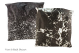 Salt and Pepper Black Cowhide Pillow 20x20 #A50094 by Hudson Hides