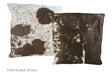 Salt and Pepper Brown Cowhide Pillow 20x20 #A50095 by Hudson Hides