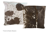Salt and Pepper Brown Cowhide Pillow 20x20 #A50095 by Hudson Hides