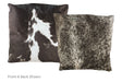 Salt and Pepper Black Cowhide Pillow 20x20 #A50098 by Hudson Hides