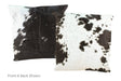 Black and White Cowhide Pillow 20x20 #A50099 by Hudson Hides