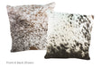 Salt and Pepper Black Cowhide Pillow 20x20 #A50100 by Hudson Hides