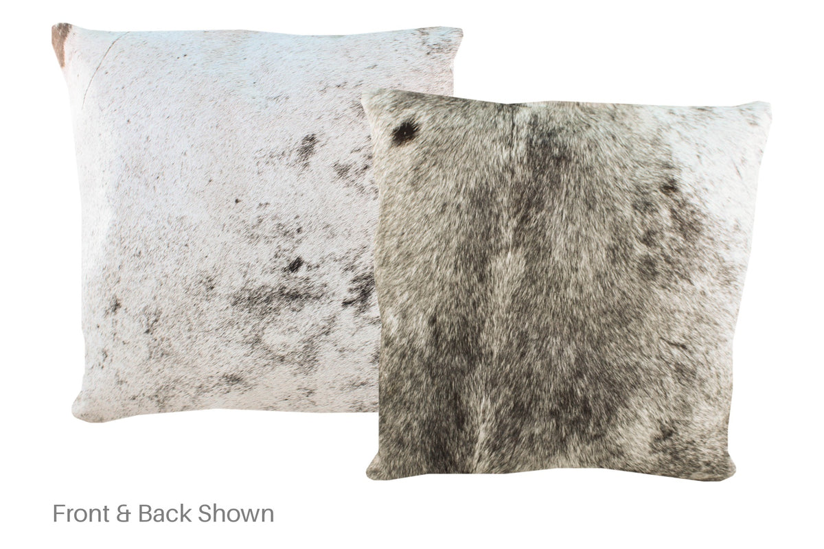 Salt and Pepper Black Cowhide Pillow #A50102
