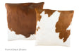 Brown and White Cowhide Pillow 20x20 #A50106 by Hudson Hides