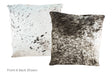 Salt and Pepper Black Cowhide Pillow 20x20 #A50108 by Hudson Hides