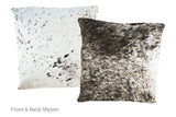 Salt and Pepper Black Cowhide Pillow 20x20 #A50108 by Hudson Hides