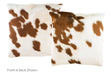 Brown and White Cowhide Pillow 20x20 #A50115 by Hudson Hides