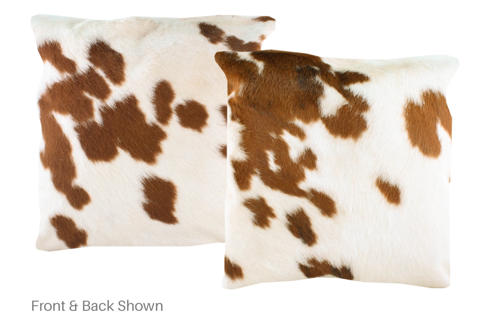 Brown and White Cowhide Pillow #A50115