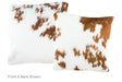 Brown and White Cowhide Pillow 20x20 #A50116 by Hudson Hides