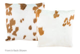 Brown and White Cowhide Pillow 20x20 #A50121 by Hudson Hides