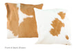 Beige and White Cowhide Pillow 20x20 #A50126 by Hudson Hides
