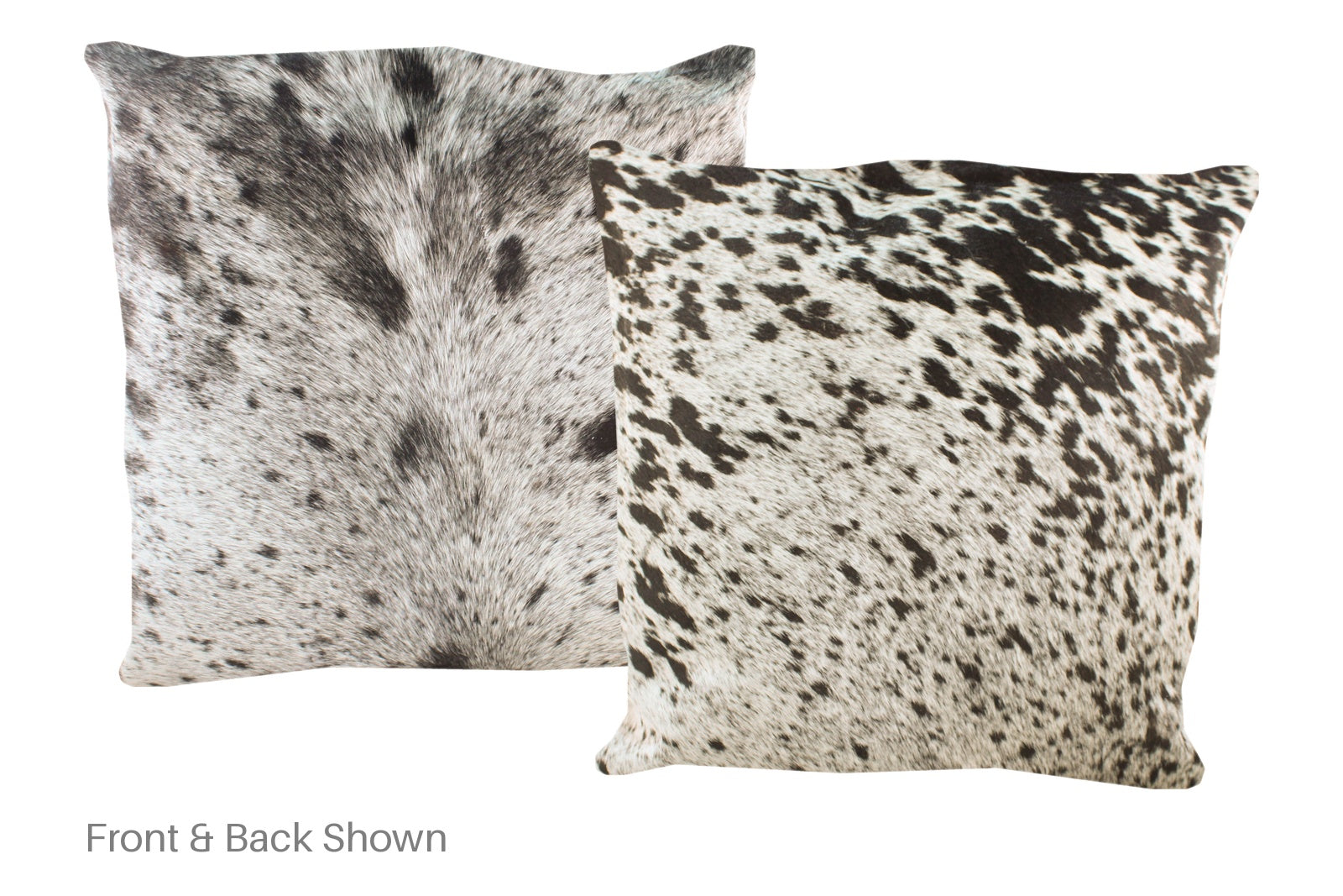 Salt and Pepper Black Cowhide Pillow #A50128