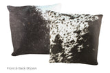 Salt and Pepper Black Cowhide Pillow 20x20 #A50129 by Hudson Hides