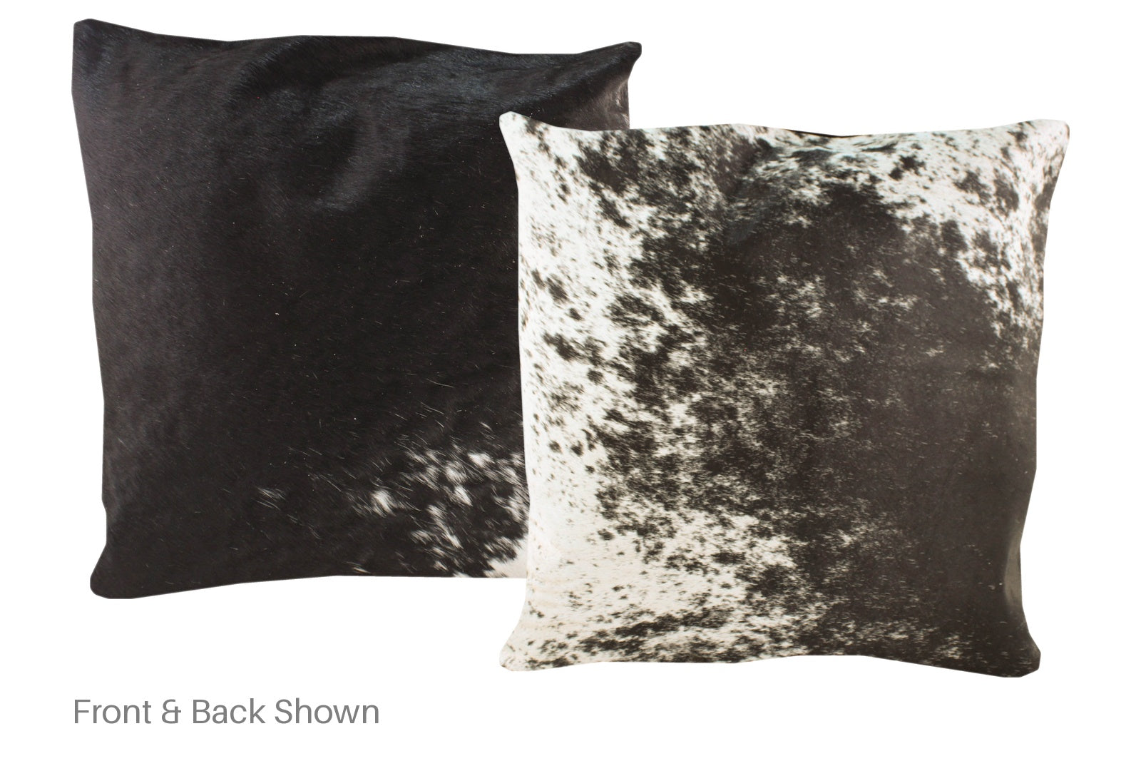 Salt and Pepper Black Cowhide Pillow #A50131