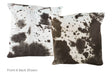 Salt and Pepper Black Cowhide Pillow 20x20 #A50133 by Hudson Hides