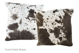 Salt and Pepper Black Cowhide Pillow 20x20 #A50133 by Hudson Hides