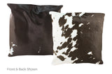 Black and White Cowhide Pillow 20x20 #A50134 by Hudson Hides
