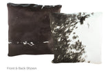 Salt and Pepper Black Cowhide Pillow 20x20 #A50135 by Hudson Hides