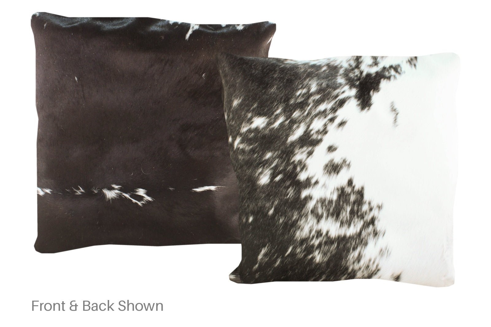Salt and Pepper Black Cowhide Pillow #A50135