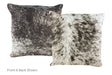 Salt and Pepper Black Cowhide Pillow 20x20 #A50136 by Hudson Hides