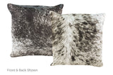 Salt and Pepper Black Cowhide Pillow 20x20 #A50136 by Hudson Hides