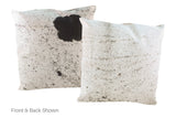 Salt and Pepper Black Cowhide Pillow 20x20 #A50138 by Hudson Hides