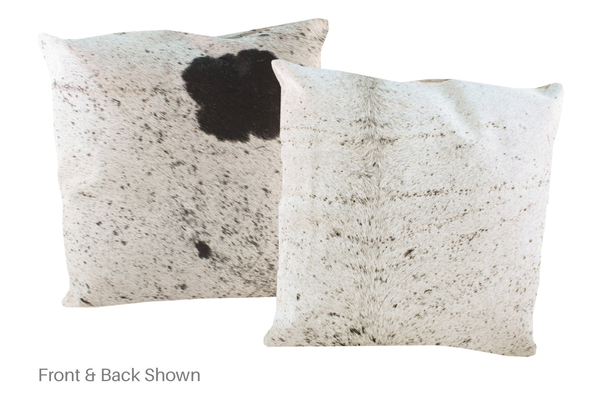 Salt and Pepper Black Cowhide Pillow #A50138