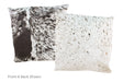 Salt and Pepper Black Cowhide Pillow 20x20 #A50144 by Hudson Hides