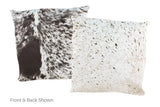 Salt and Pepper Black Cowhide Pillow 20x20 #A50144 by Hudson Hides