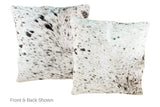 Salt and Pepper Black Cowhide Pillow 20x20 #A50145 by Hudson Hides