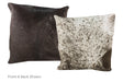 Salt and Pepper Black Cowhide Pillow 20x20 #A50146 by Hudson Hides