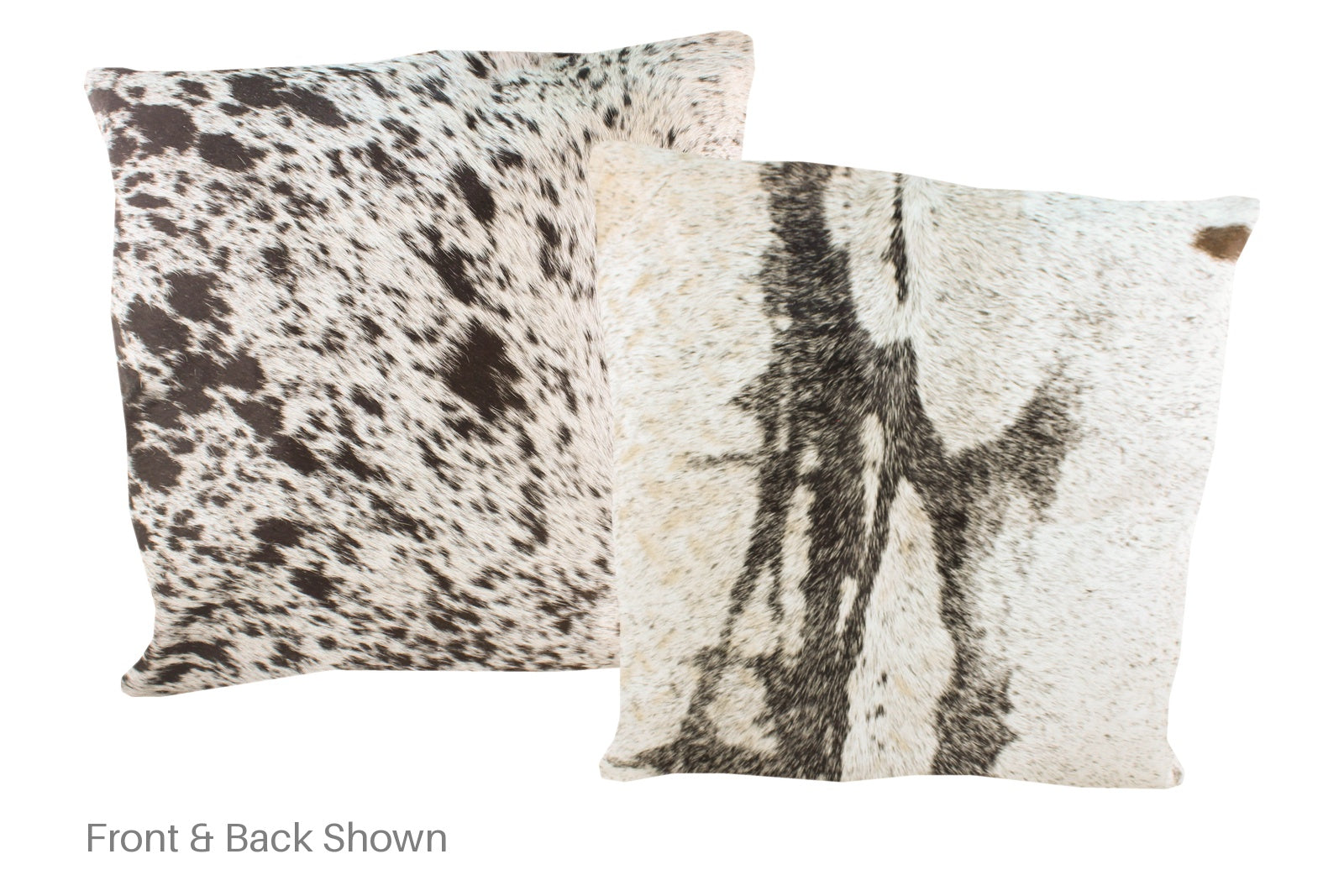 Salt and Pepper Black Cowhide Pillow #A50148