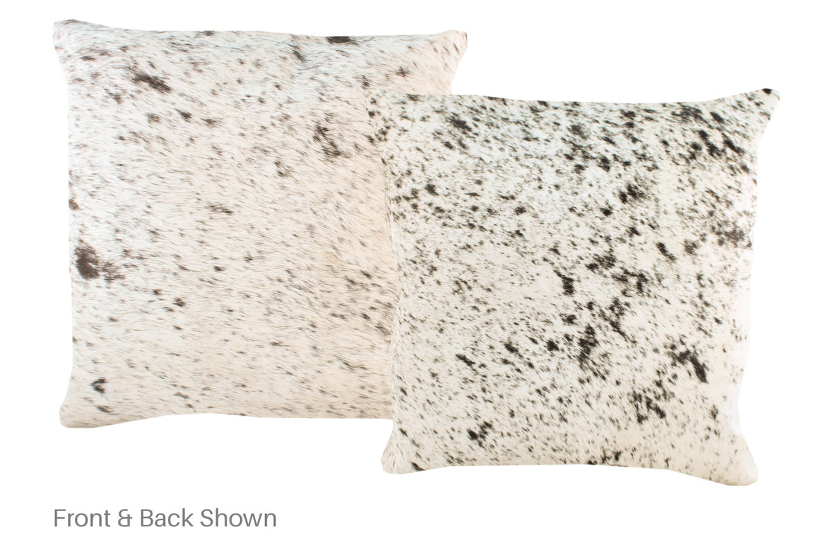 Salt and Pepper Black Cowhide Pillow #A50149