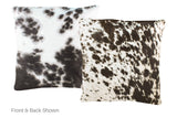 Salt and Pepper Black Cowhide Pillow 20x20 #A50150 by Hudson Hides