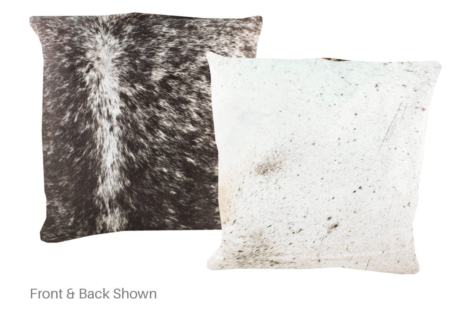 Salt and Pepper Black Cowhide Pillow #A50151