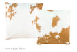 Beige and White Cowhide Pillow 20x20 #A50154 by Hudson Hides