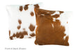 Brown and White Cowhide Pillow 20x20 #A50157 by Hudson Hides