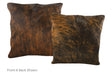 Dark Brindle Cowhide Pillow 20x20 #A50158 by Hudson Hides