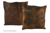 Dark Brindle Cowhide Pillow 20x20 #A50163 by Hudson Hides