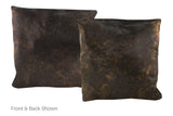 Dark Brindle Cowhide Pillow 20x20 #A50170 by Hudson Hides