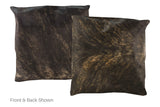 Dark Brindle Cowhide Pillow 20x20 #A50173 by Hudson Hides
