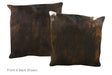 Dark Brindle Cowhide Pillow 20x20 #A50179 by Hudson Hides