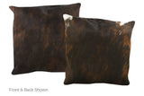 Dark Brindle Cowhide Pillow 20x20 #A50179 by Hudson Hides
