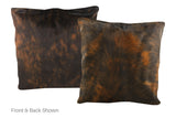 Dark Brindle Cowhide Pillow 20x20 #A50181 by Hudson Hides
