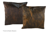 Dark Brindle Cowhide Pillow 20x20 #A50182 by Hudson Hides
