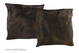 Dark Brindle Cowhide Pillow 20x20 #A50183 by Hudson Hides