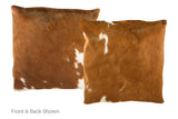 Brown and White Cowhide Pillow 20x20 #A50197 by Hudson Hides