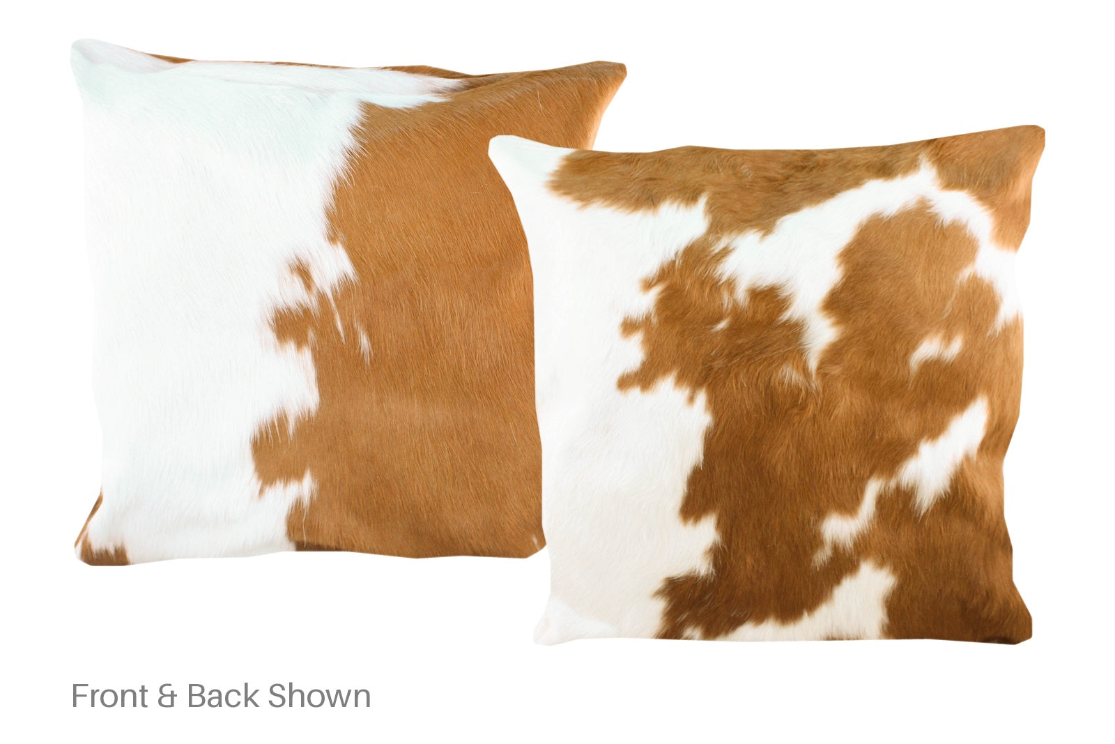 Brown and White Cowhide Pillow #A50204