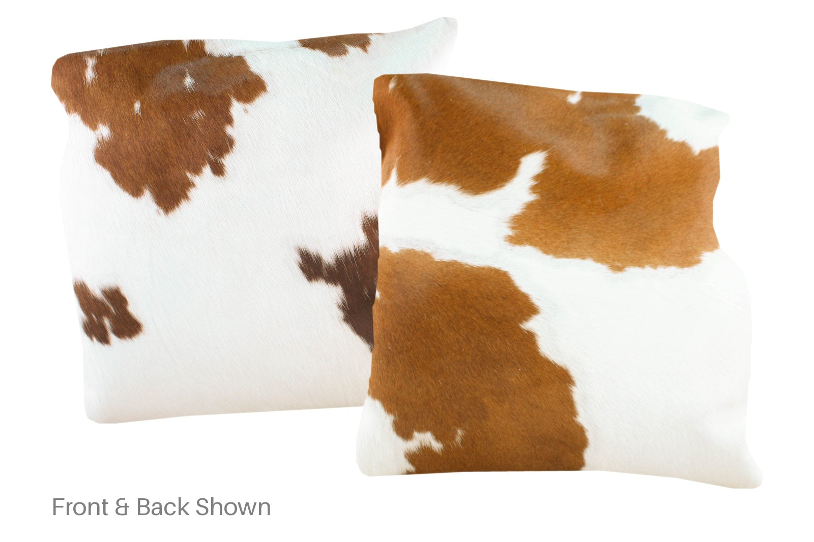 Brown and White Cowhide Pillow #A50207